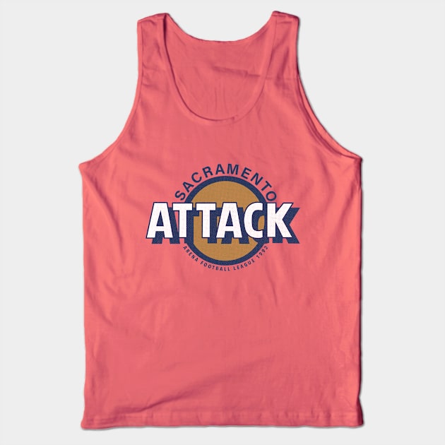 Defunct Sacramento Attack Arena Football 1992 Tank Top by LocalZonly